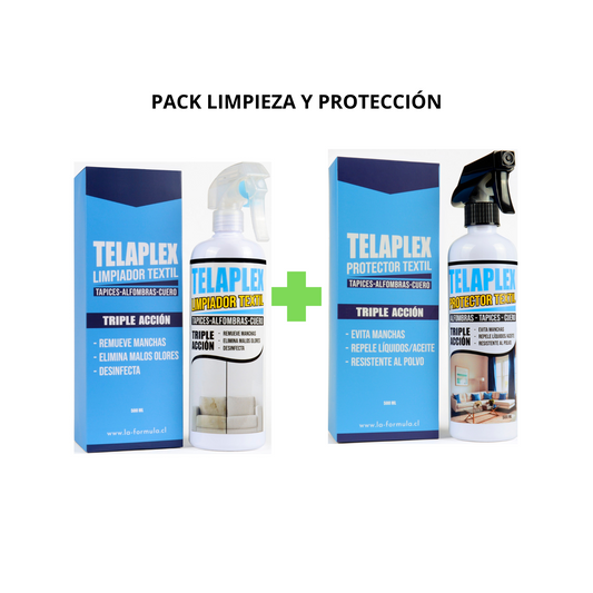 [Pack] Telaplex Hogar: Protector 500ml + Limpieza 500ml